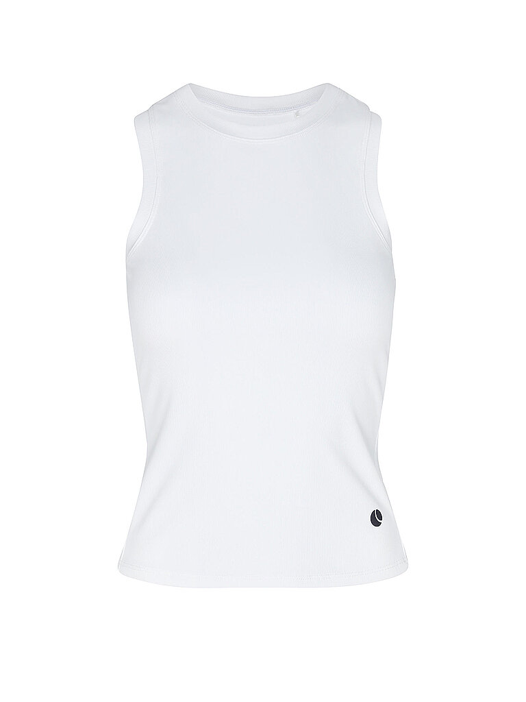 BJÖRN BORG Damen Tennistank Ace Pocket Ribbed weiss | S